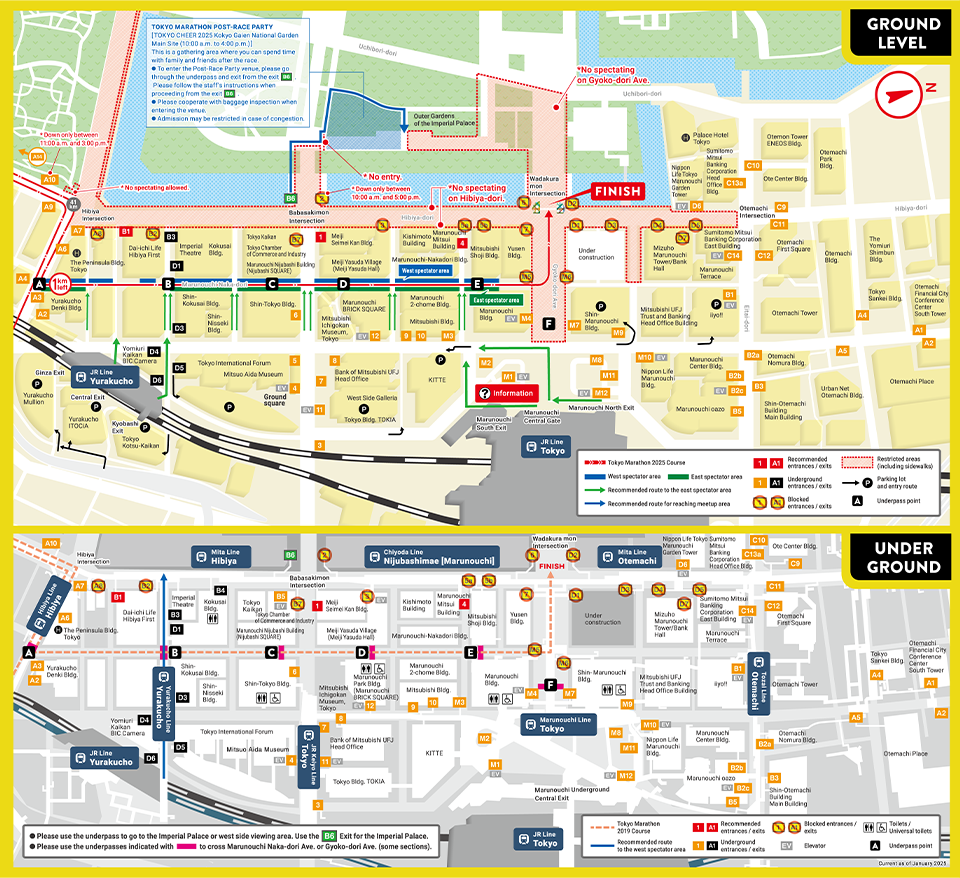 Finish area map